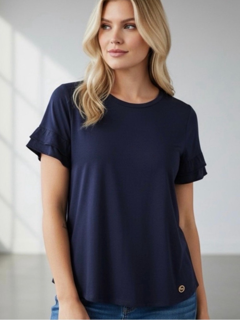 Michael Kors Ruffle Sleeve Top